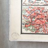 Vintage school map Bassin de Paris