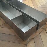 Wall storage space in stainless steel industrial steel designer