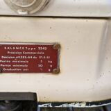 Antique Testut Dayton white bakelite grocery scale, 1960s