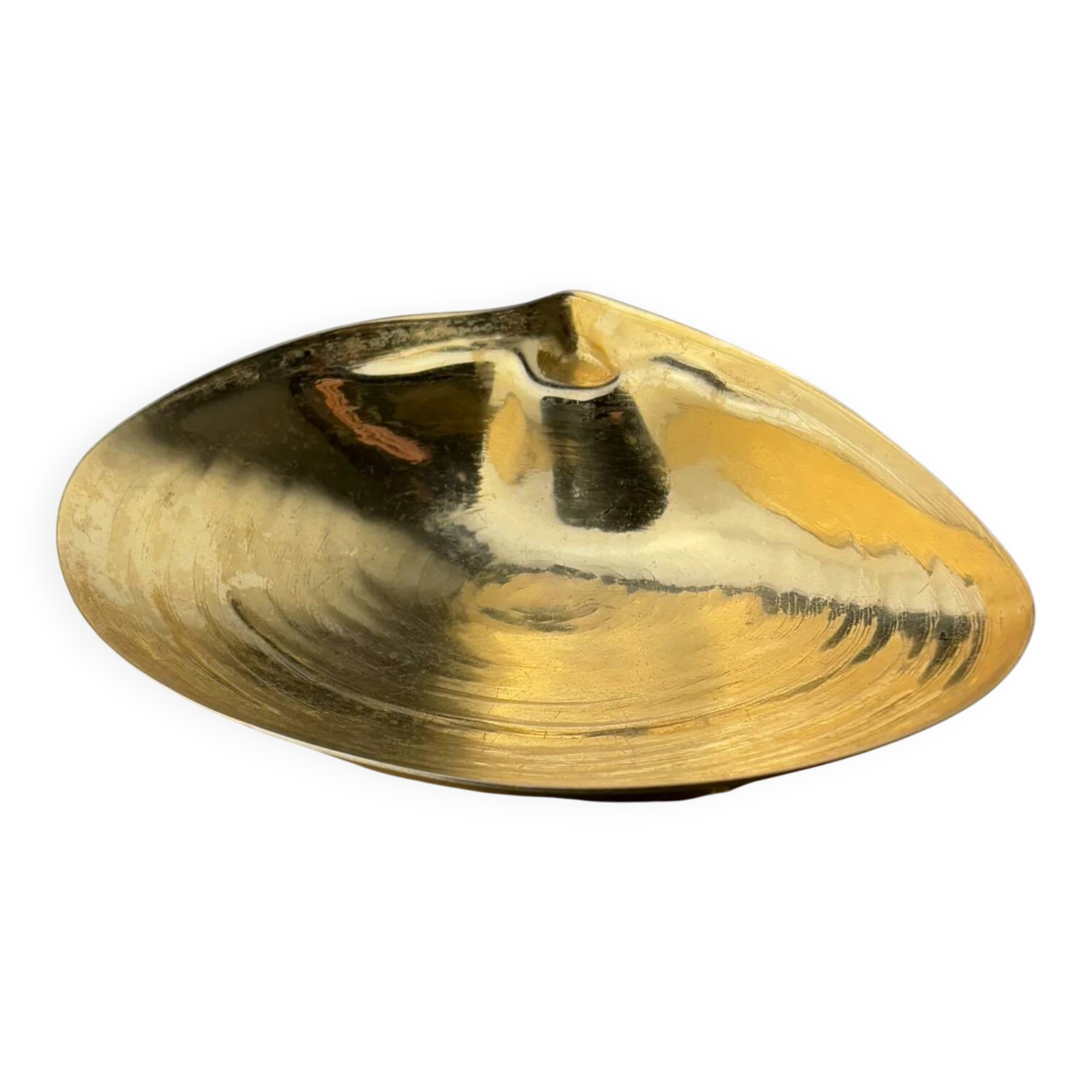 Art deco shell vide-poche in brass, Italy, 1970s