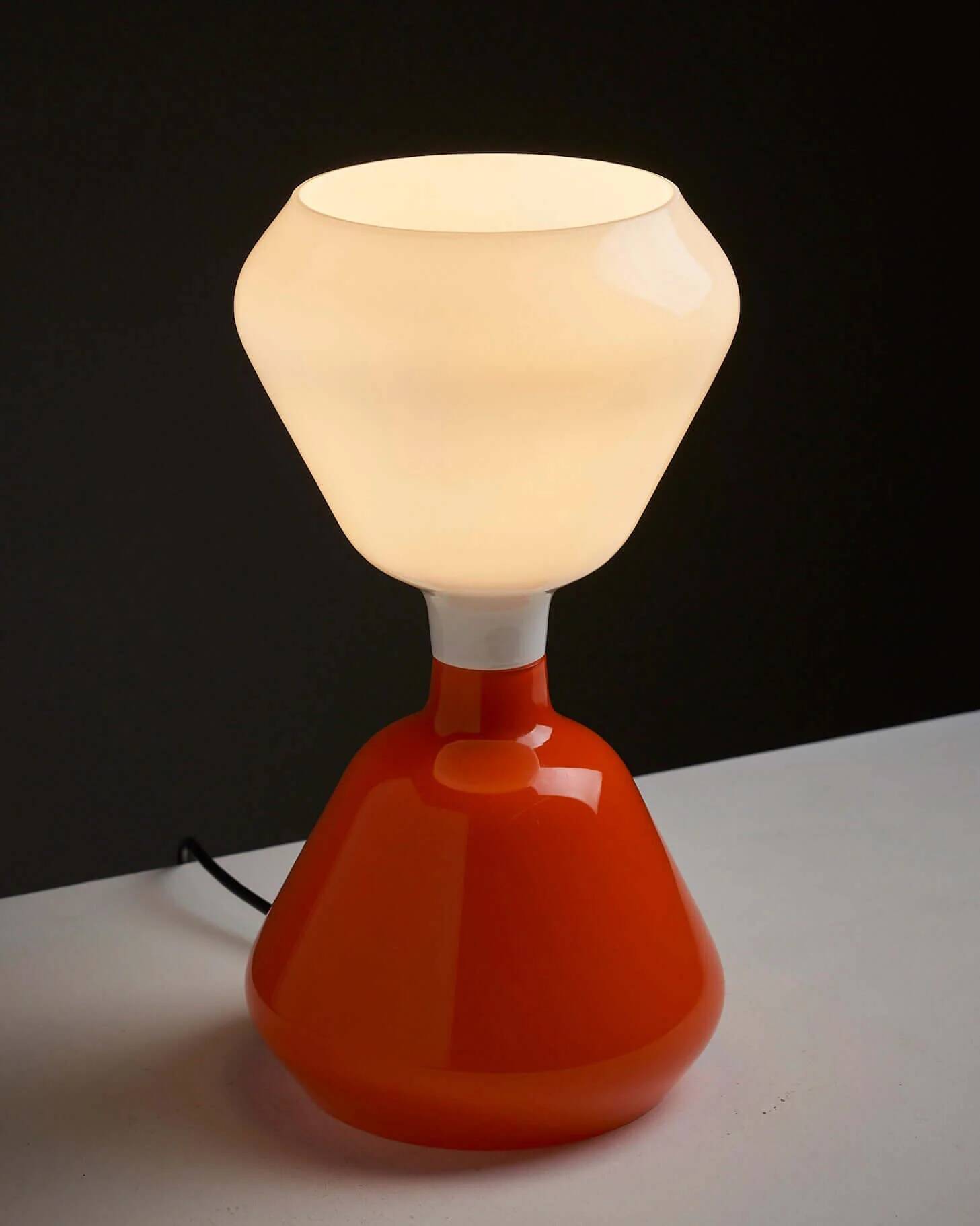 Glass Table lamp by Peter Pelzel for Vistosi