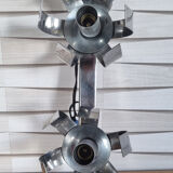 Wall lamp "Fleur de lumière" chromed aluminum 70s