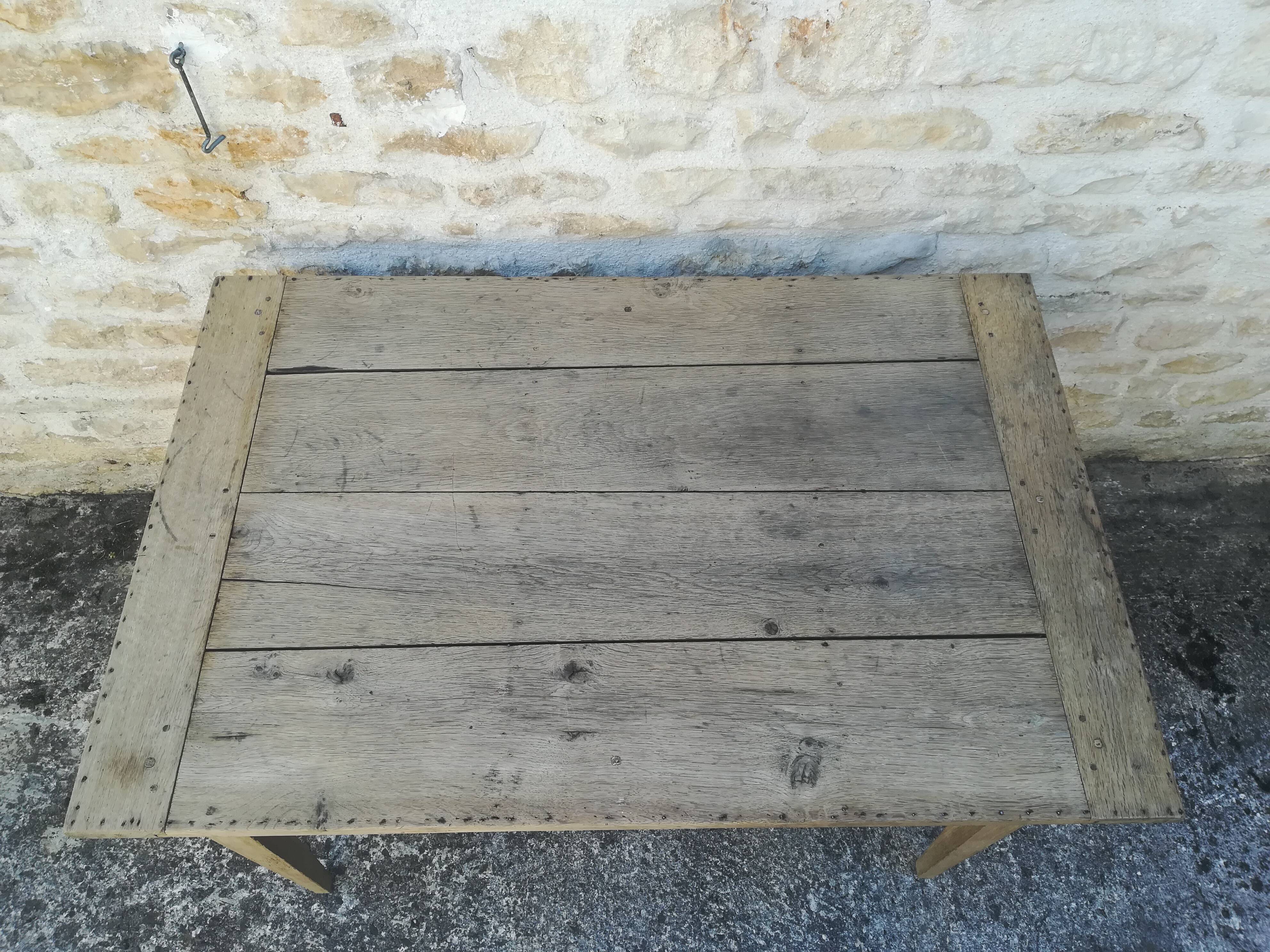 One drawer farm table