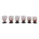 Set of 6 two-tone old art deco glasses