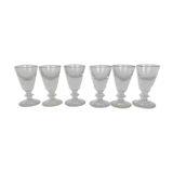 Lot de 6 verres cul épais bar bistrot ancien vintage