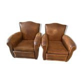 2 vintage club armchairs