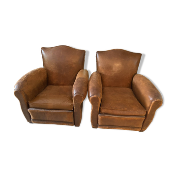 2 fauteuils club vintage