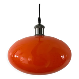 Newly electrified vintage orange pendant light