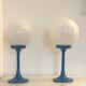 Two space age globe lamps from the 70s.