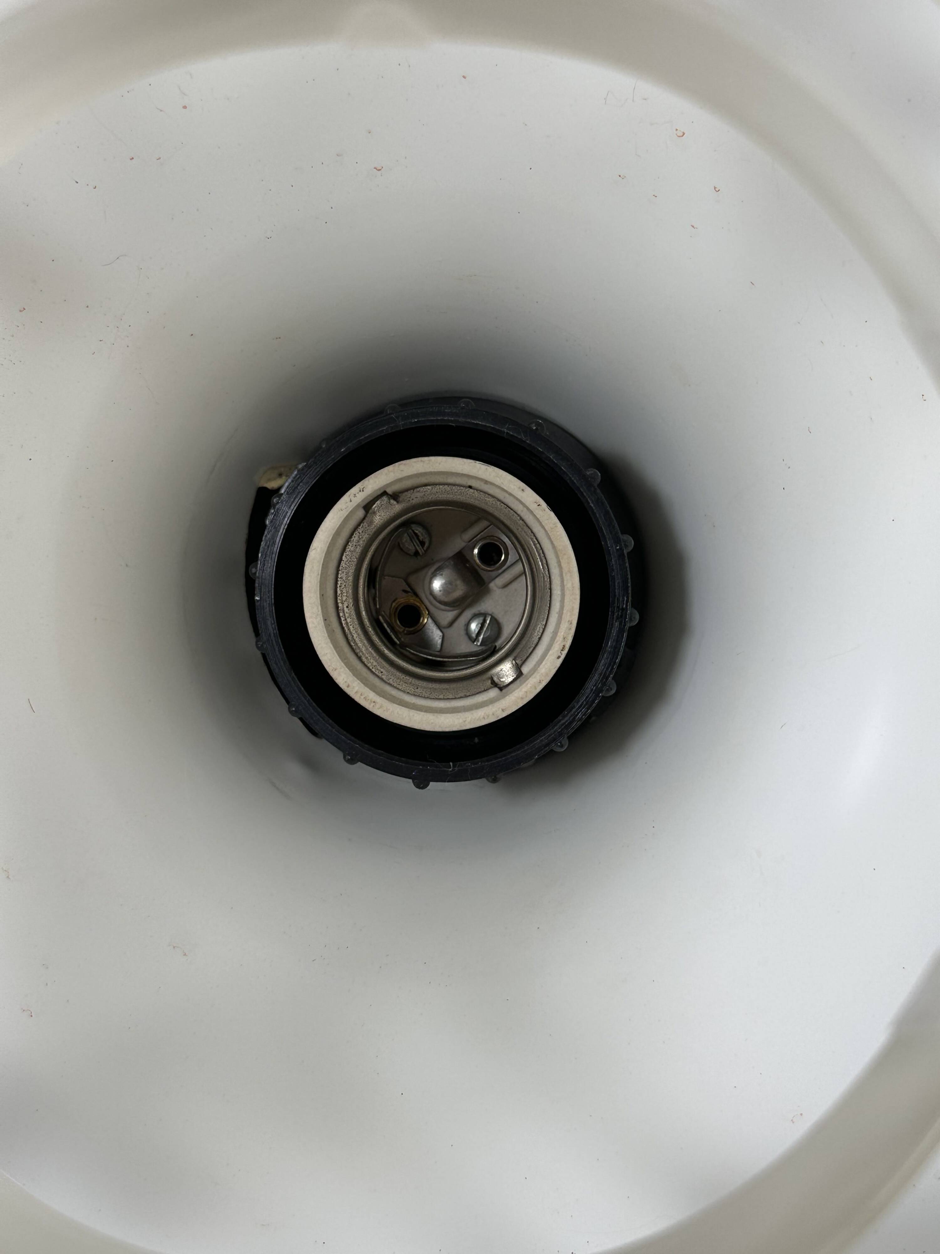 Lampe de plafond Erco Lightning des années 1960 et 1970 en aluminium métallique