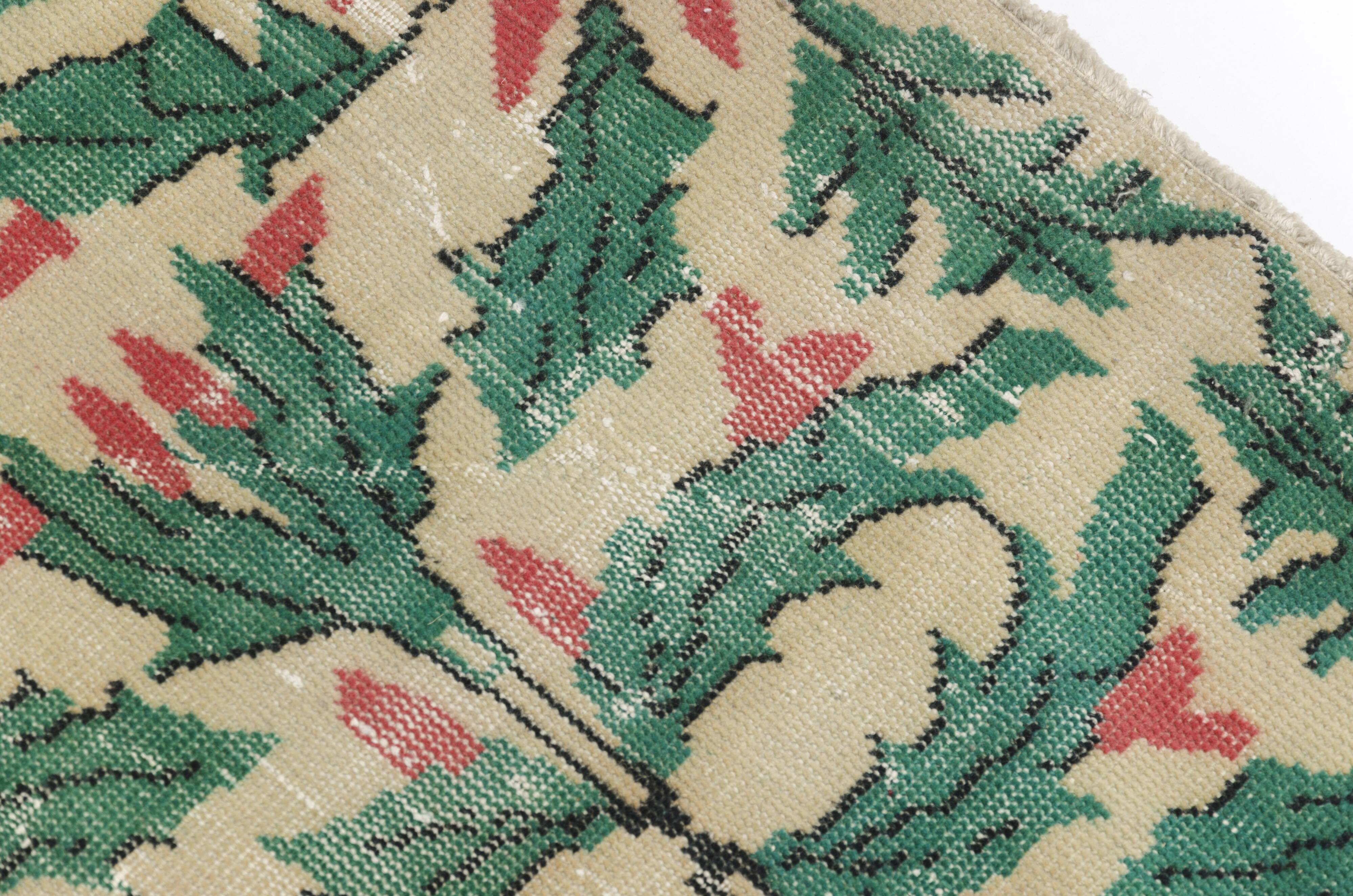 Oversize Oushak Vintage Turkish Rug sku 1102