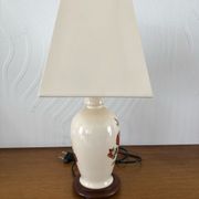 Bedside lamp vintage ceramic foot floral decoration