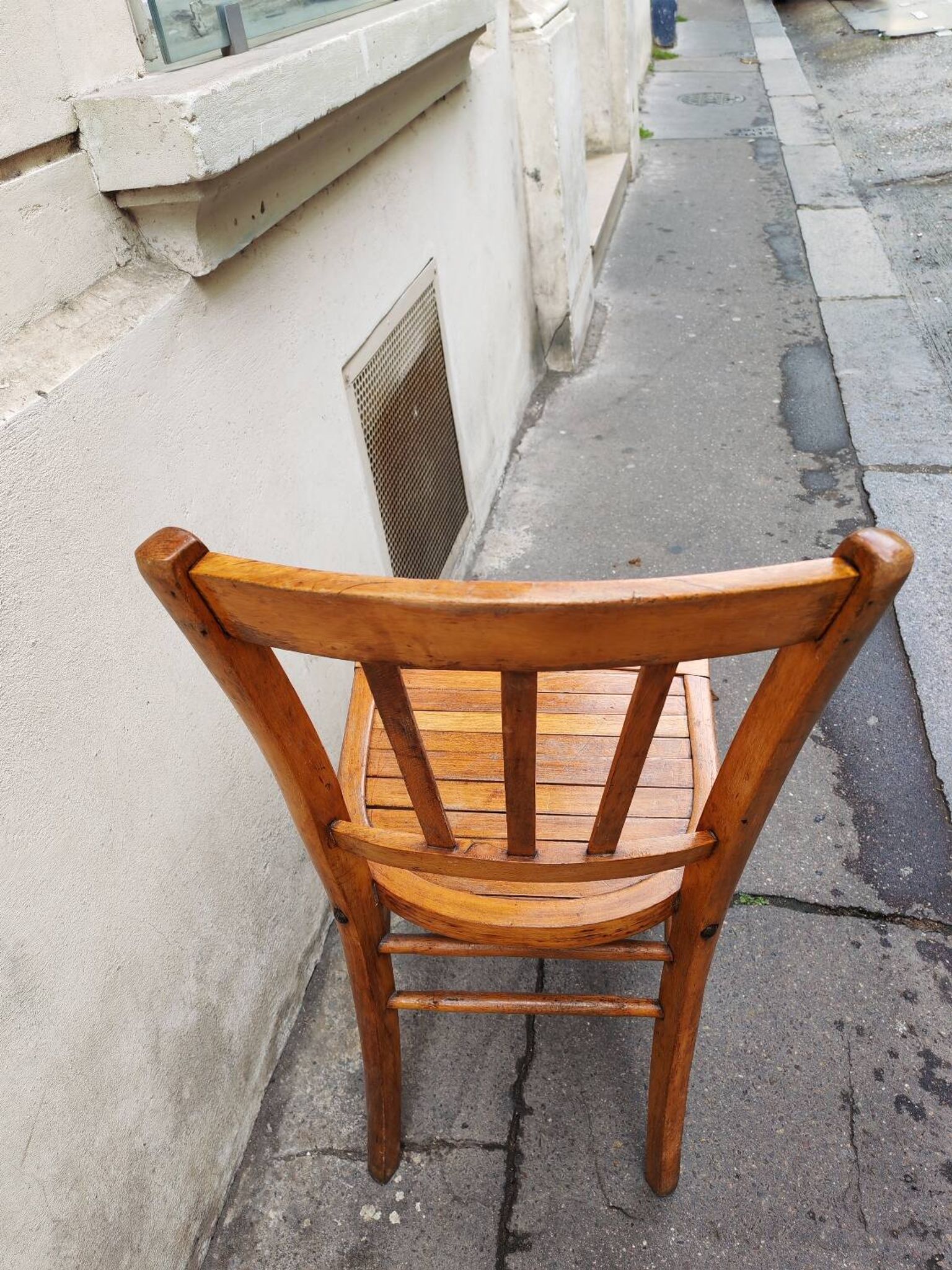 Vintage wooden bistro chair