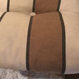 Vintage fireside chair and pouf circa 1980