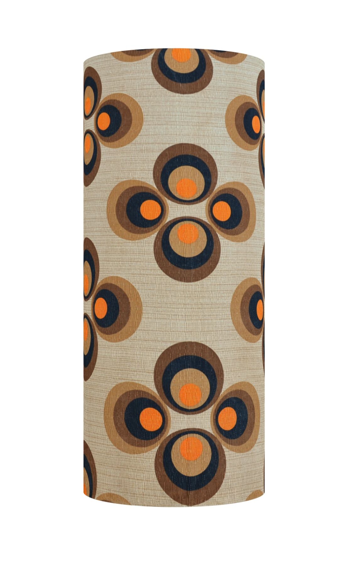 Apollo Brown Clover Lampshade H75 D30 - fabric 70s