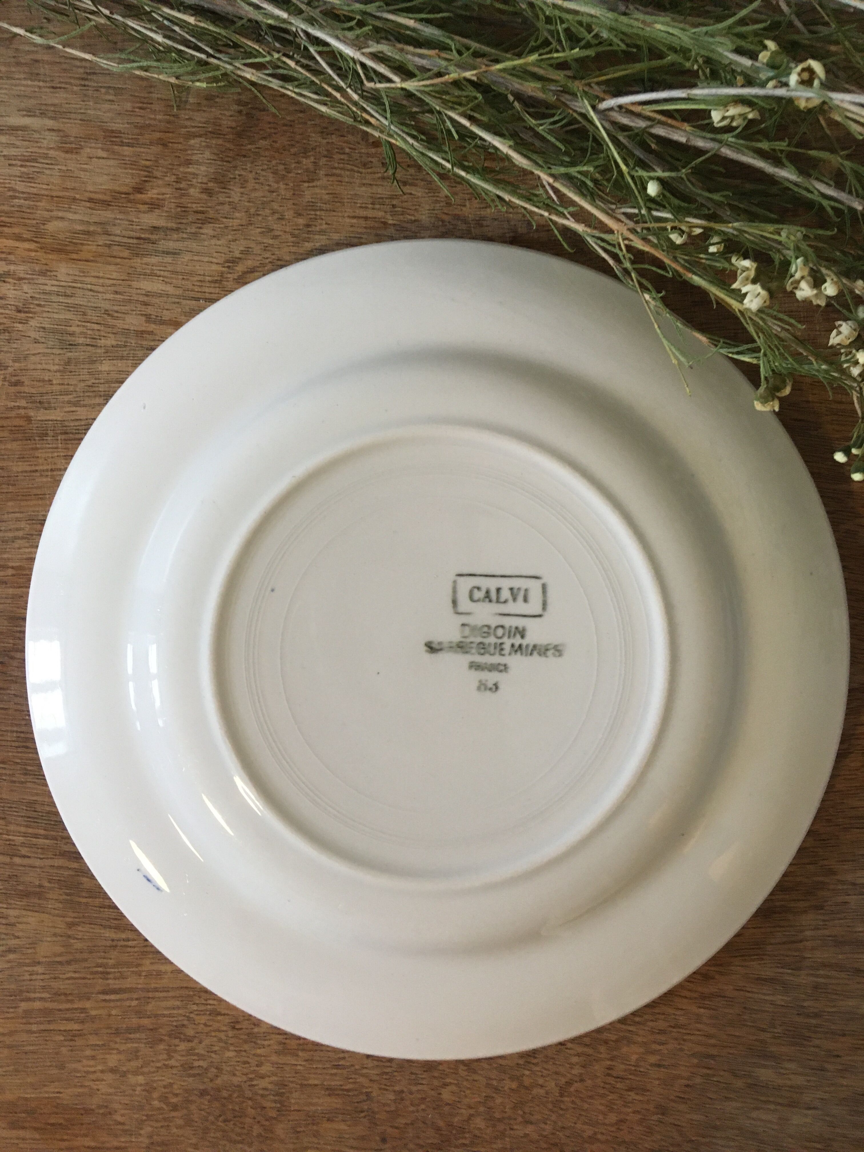 3 plates Digoin Sarreguemines model Calvi