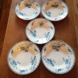 5 hollow plates Sarreguemines