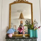 Vintage pleated lampshade ball lamp