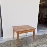 Antique rustic farmhouse table from the 1900s with one drawer - 1m