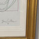 Lithographie, profil, Jean Cocteau