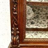 Renaissance style two-body display case in solid walnut Napoleon III