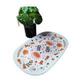 Plat ovale en mélamine vintage " Voluform " made in France, assiette de camping