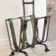 Porte-revues acier brutaliste vintage