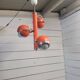 Lustre suspension vintage eyeball orange à 3 lumières des années 60