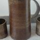 Ceramic workshop service in stoneware signed by karoly balogh.