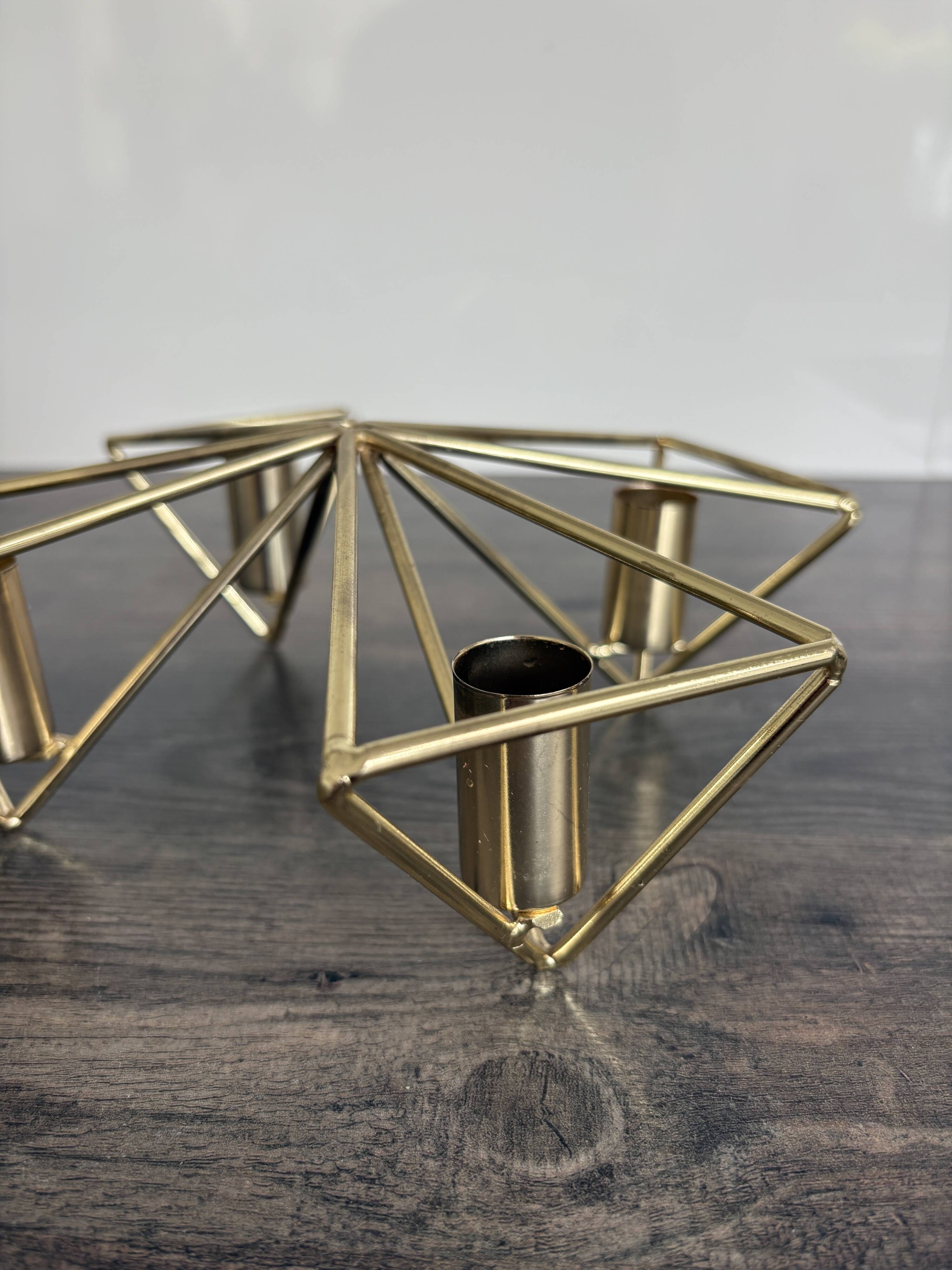 Scandinavian vintage design gold candelabra