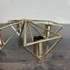 Scandinavian vintage design gold candelabra