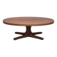 Table basse ovale Baumann en teck 1950s vintage