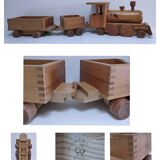 Large wooden train stamped Wog Austria