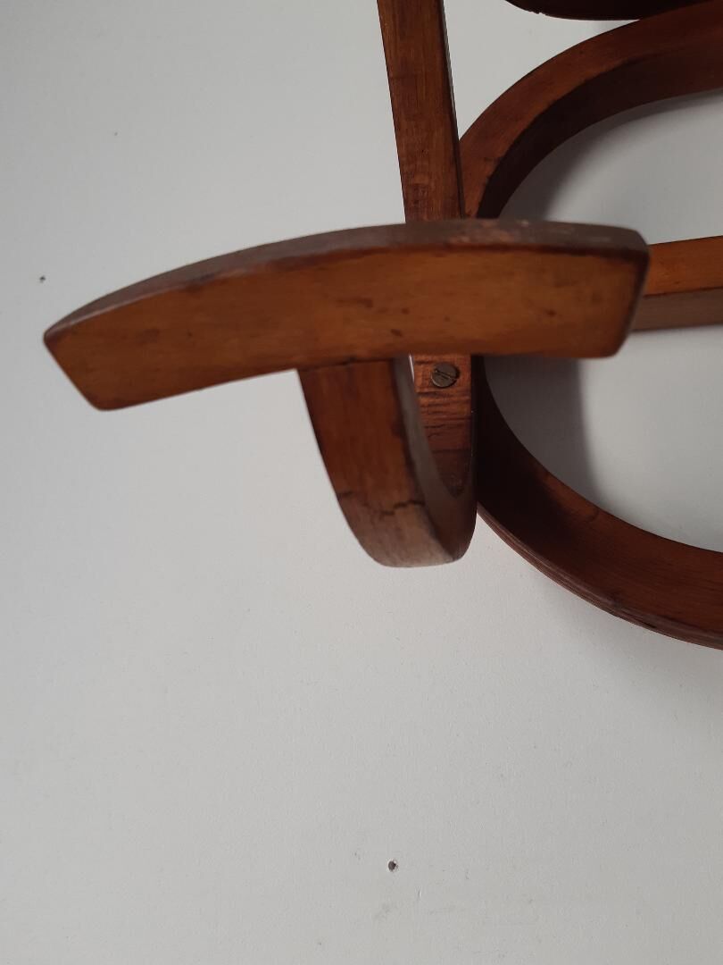 Wooden wall coat holder