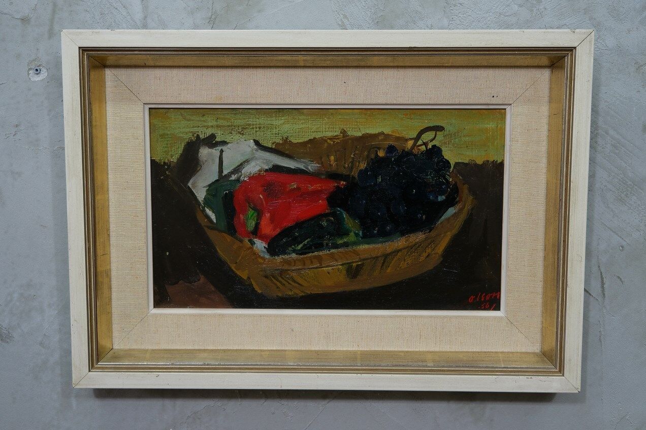 Ove Olson, Swedish painting, 1956, Oil on Panel