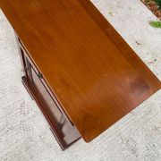 Louis-Philippe style bedside table or end table in cherry wood from the 1980s.
