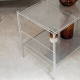 Chrome end table or console, Italy 1970