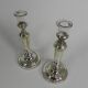 Set of 2 mercury candlesticks, circa 1900 (poor man's silver)
