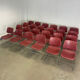Lot de 24 chaises empilables Matrix Bordeaux, années 70, USA