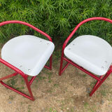 Pair of Samo 80's high stool lab chairs