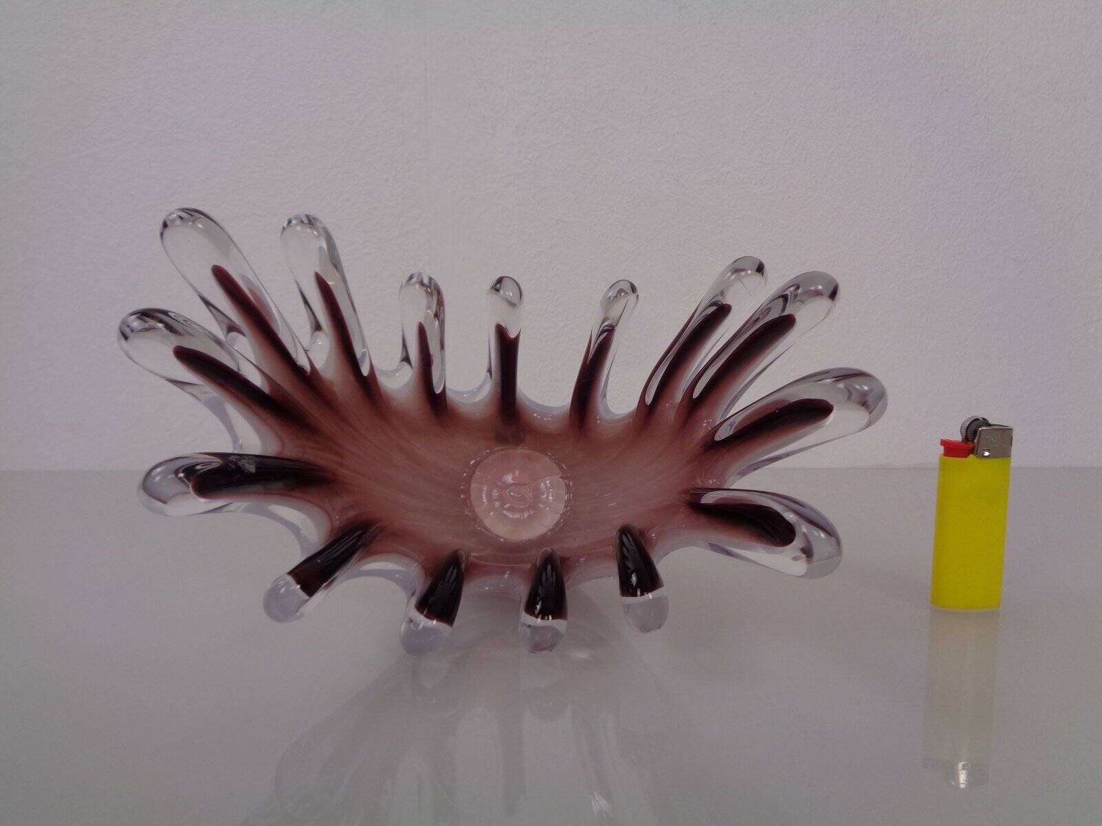 Handmade crystal glass bowl from Gränna Glas, Sweden, 1970s