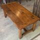 Rustic farmhouse antique coffee table made of solid oak with 1 drawer 50.