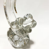 Lamp foot signed Daum France. Horn of plenty. 25 cm
