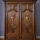 Antique carved solid walnut wardrobe – Louis XIII period