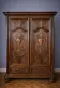 Antique carved solid walnut wardrobe – Louis XIII period