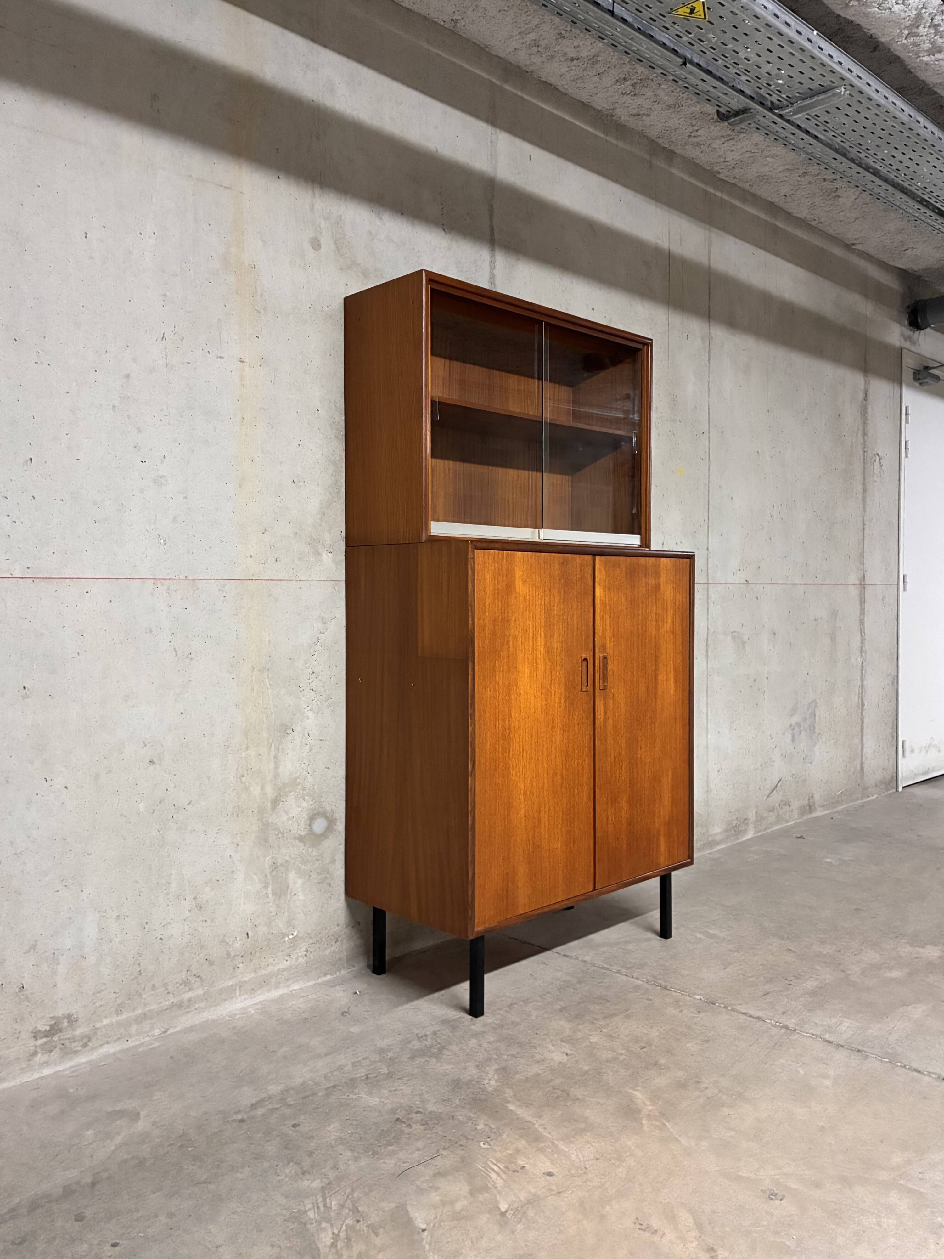 Teak display cabinet Formula Meubelen Kempkes vintage 1960s