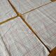 6 antique checkered napkins
