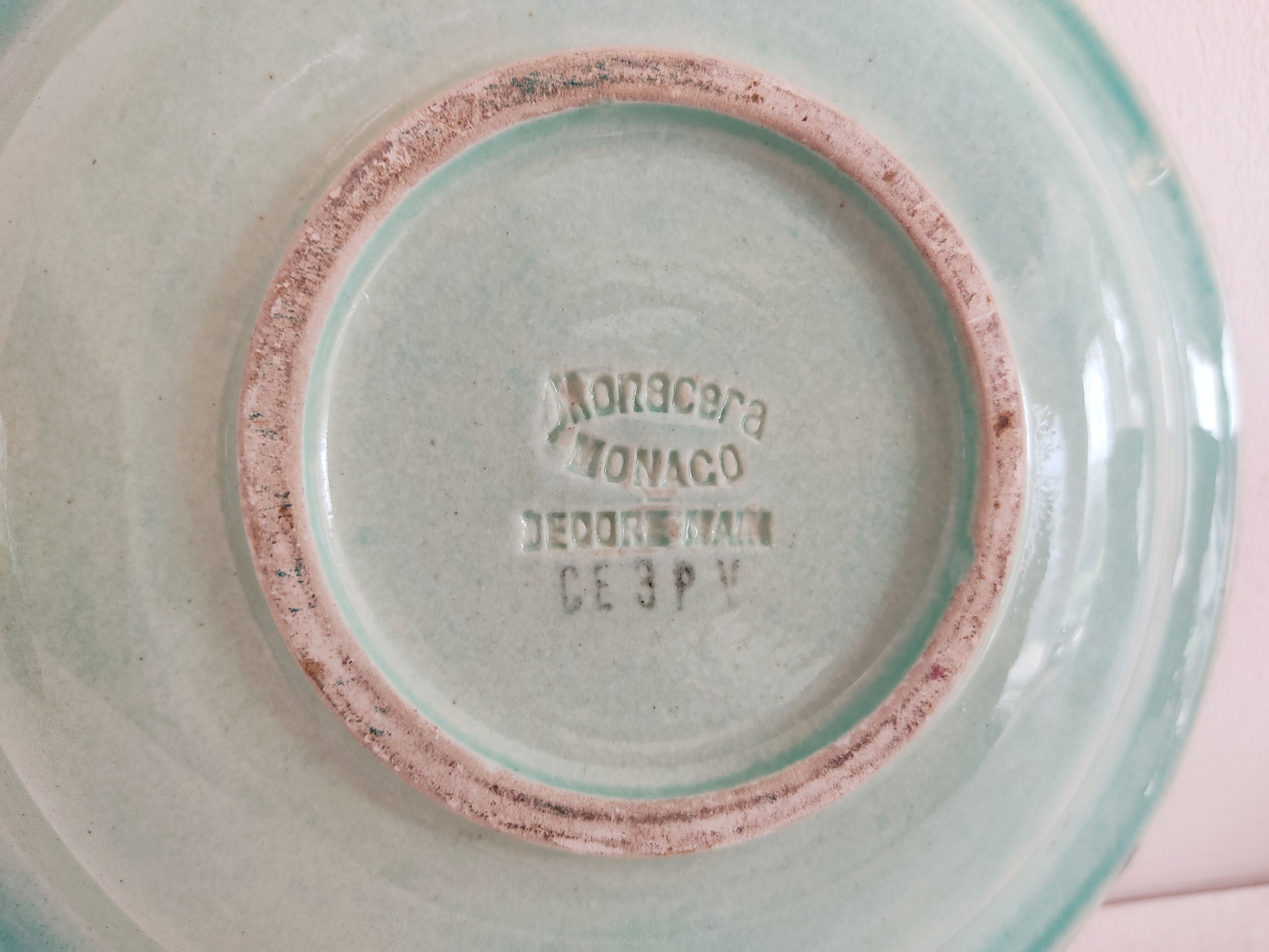 Ceramics of Monaco ashtray decorated with a fish