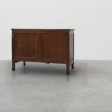 French 18th Century hand crafted oak chest of drawers in Louis XV style