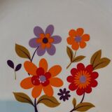 Vintage ear dish silkscreened flower mill of Wolves orchies France